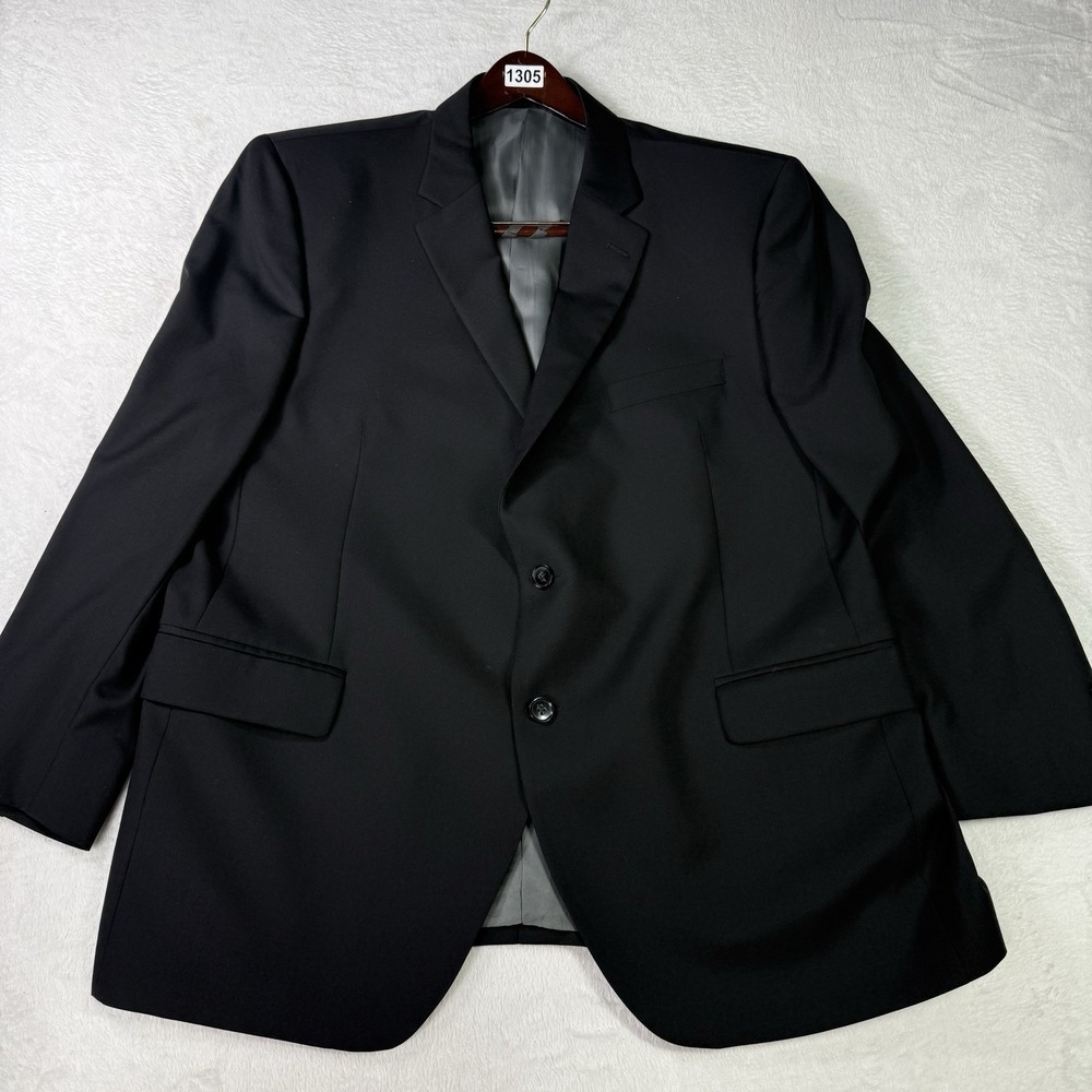 Peter Millar Blazer Mens 48R Black 100% Wool Sport Coat Blazer Union Made